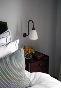 Dudley Wall Light - Long Swan Neck Antique Brass Fitting